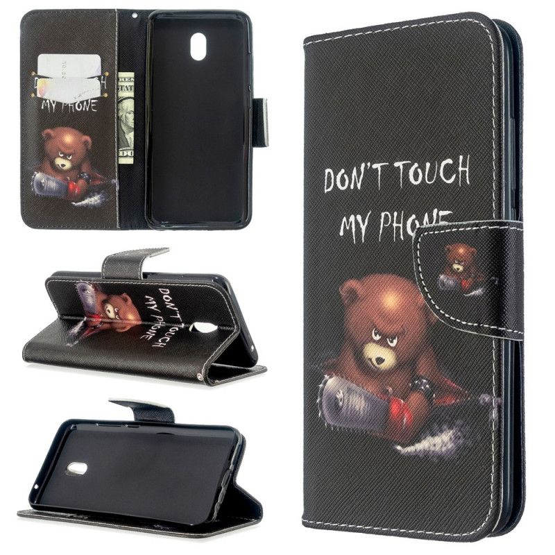 Leren Hoesje Xiaomi Redmi 8A Gevaarlijke Beer