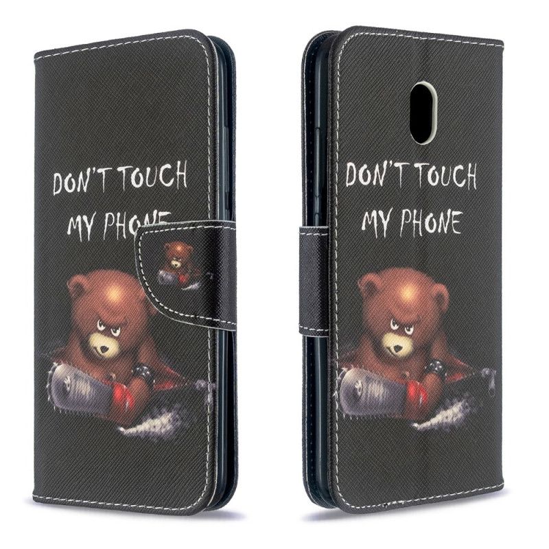 Leren Hoesje Xiaomi Redmi 8A Gevaarlijke Beer