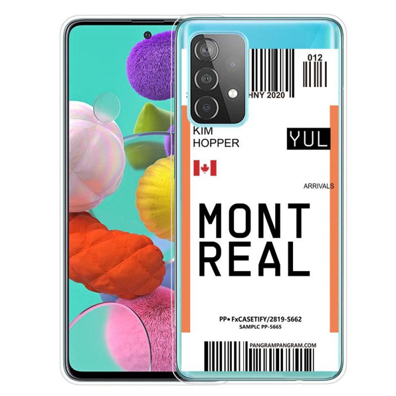 Case Hoesje Samsung Galaxy A72 4G / A72 5G Telefoonhoesje Instapkaart Naar Montreal