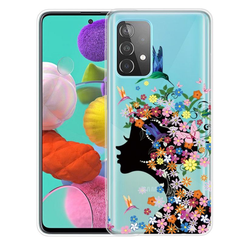 Case Hoesje Samsung Galaxy A72 4G / A72 5G Telefoonhoesje Mooi Bloemhoofdje