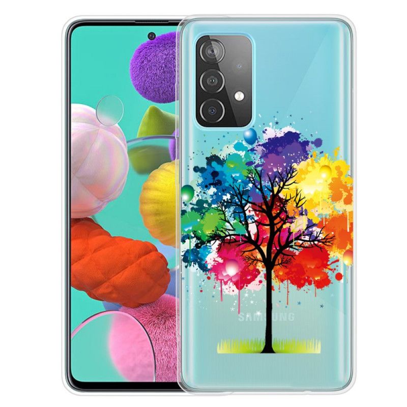 Case Hoesje Samsung Galaxy A72 4G / A72 5G Telefoonhoesje Transparante Aquarelboom