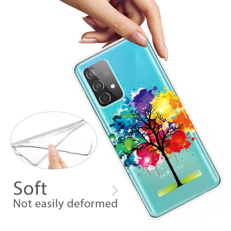 Case Hoesje Samsung Galaxy A72 4G / A72 5G Telefoonhoesje Transparante Aquarelboom