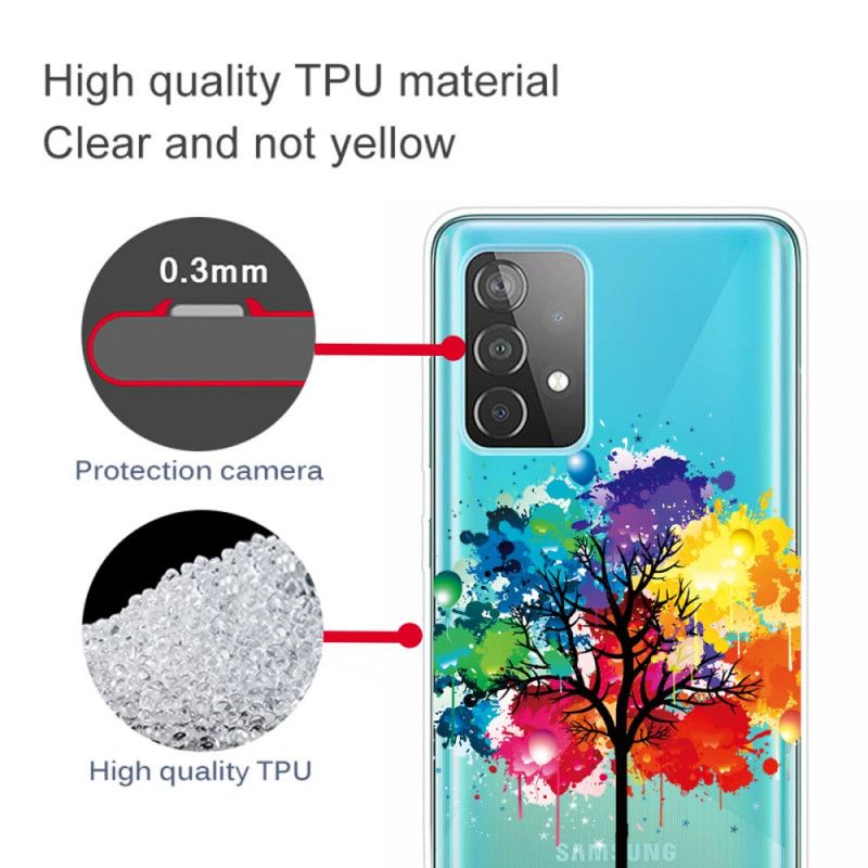 Case Hoesje Samsung Galaxy A72 4G / A72 5G Telefoonhoesje Transparante Aquarelboom