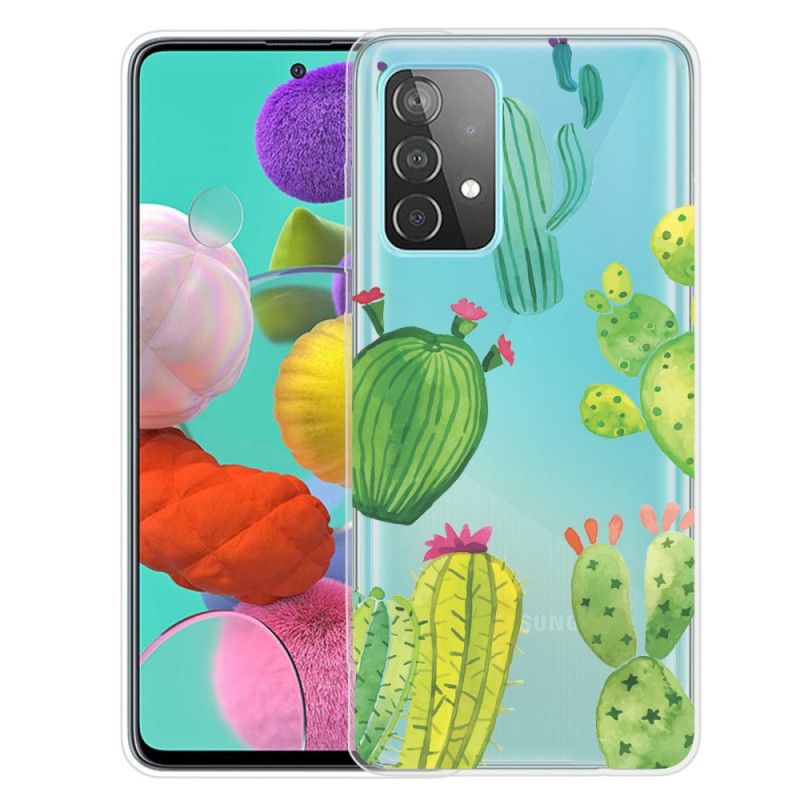 Hoesje Samsung Galaxy A72 4G / A72 5G Aquarel Cactus