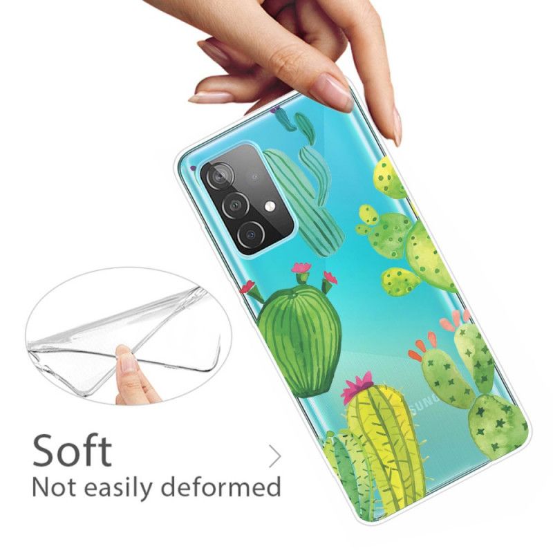 Hoesje Samsung Galaxy A72 4G / A72 5G Aquarel Cactus
