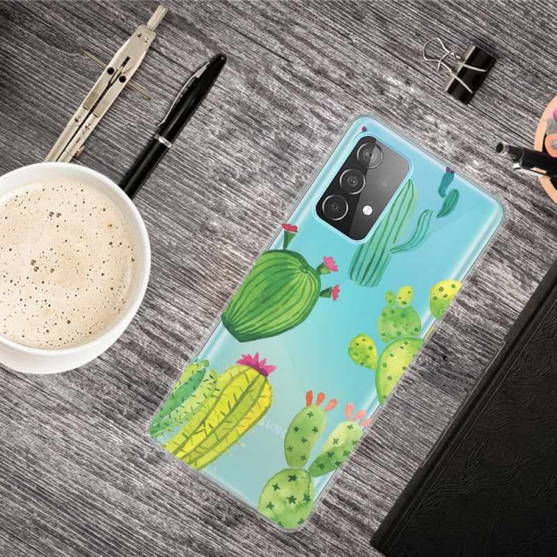 Hoesje Samsung Galaxy A72 4G / A72 5G Aquarel Cactus