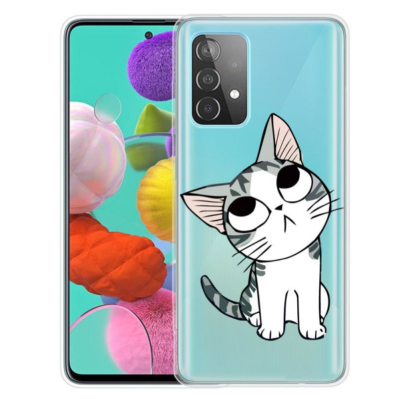 Hoesje Samsung Galaxy A72 4G / A72 5G Telefoonhoesje Charmante Kat