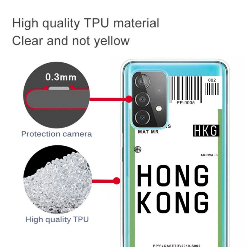 Hoesje voor Samsung Galaxy A72 4G / A72 5G Instapkaart Naar Hong Kong