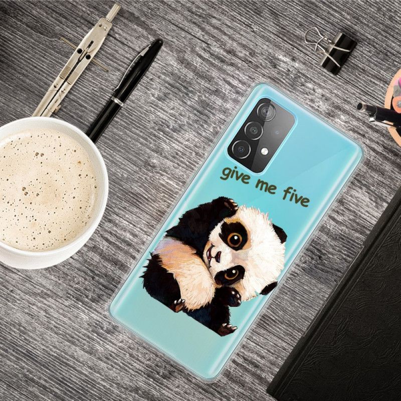 Hoesje voor Samsung Galaxy A72 4G / A72 5G Panda Geef Me Vijf