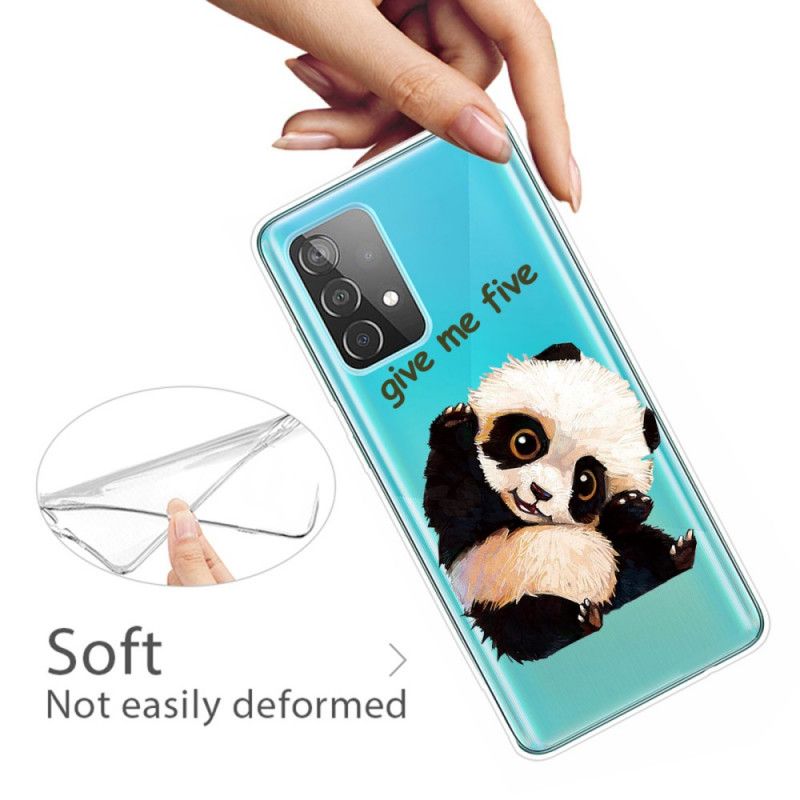 Hoesje voor Samsung Galaxy A72 4G / A72 5G Panda Geef Me Vijf