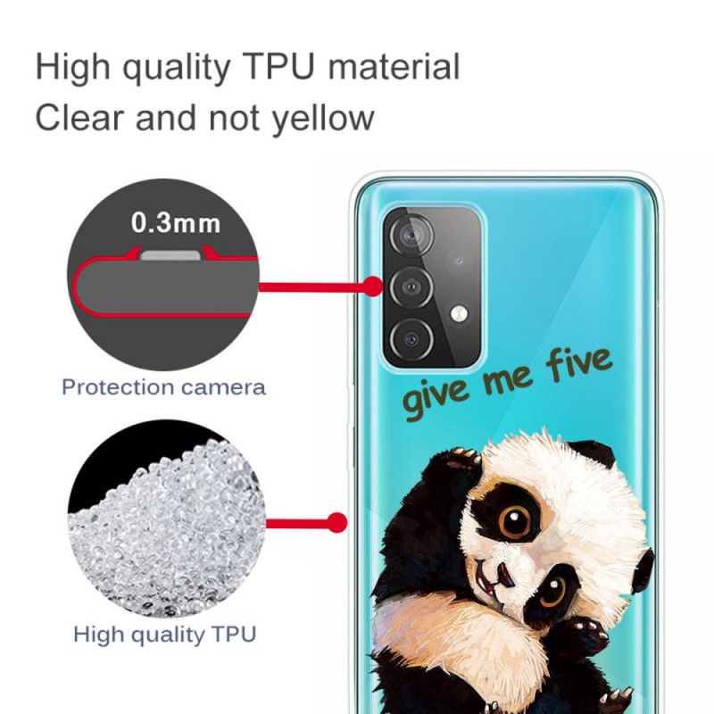 Hoesje voor Samsung Galaxy A72 4G / A72 5G Panda Geef Me Vijf