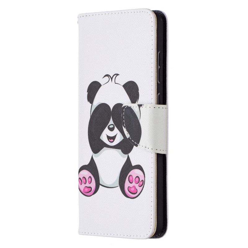 Leren Hoesje Samsung Galaxy A72 4G / A72 5G Leuke Panda