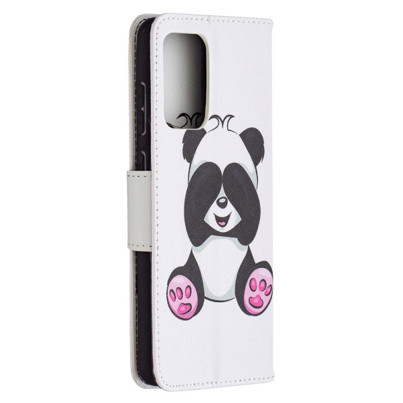 Leren Hoesje Samsung Galaxy A72 4G / A72 5G Leuke Panda