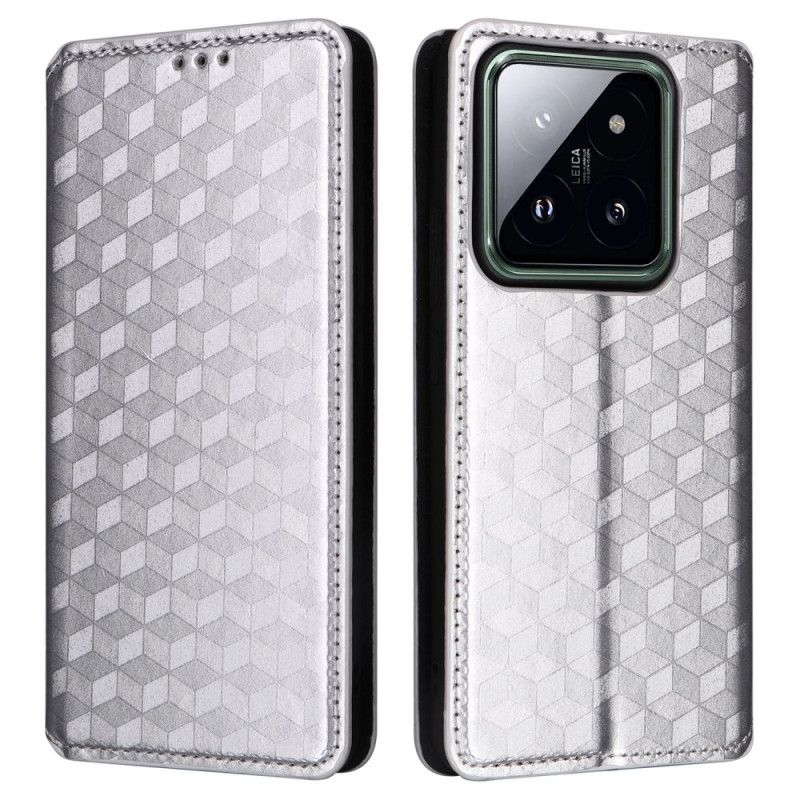 Folio-hoesje Xiaomi 14 Pro Telefoonhoesje 3d-kubussen