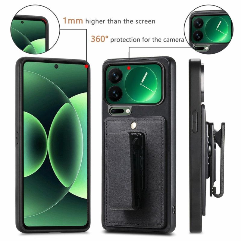 Case Hoesje Xiaomi 17 Pro Max Telefoonhoesje Riemclip En Geïntegreerde Standaard