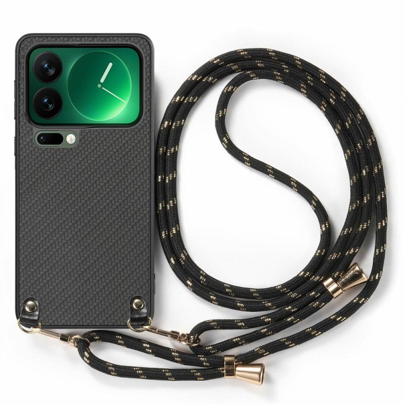 Cover Hoesje Xiaomi 17 Pro Max Telefoonhoesje Koolstofvezeltextuur