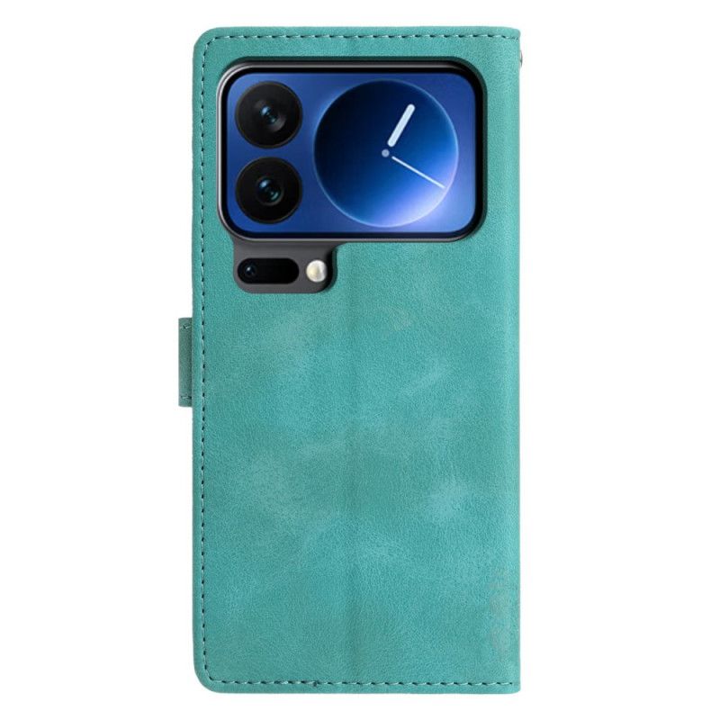 Flip Case Leren Xiaomi 17 Pro Max Driehoekspatroon