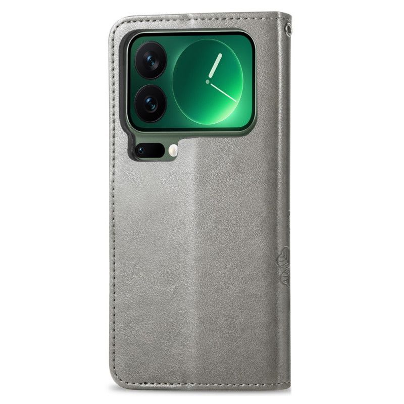 Flip Case Leren Xiaomi 17 Pro Max Klavertjes Vier