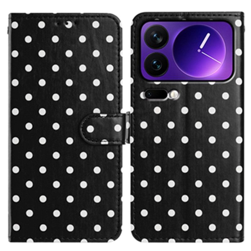 Flip Case Leren Xiaomi 17 Pro Max Polka Dots