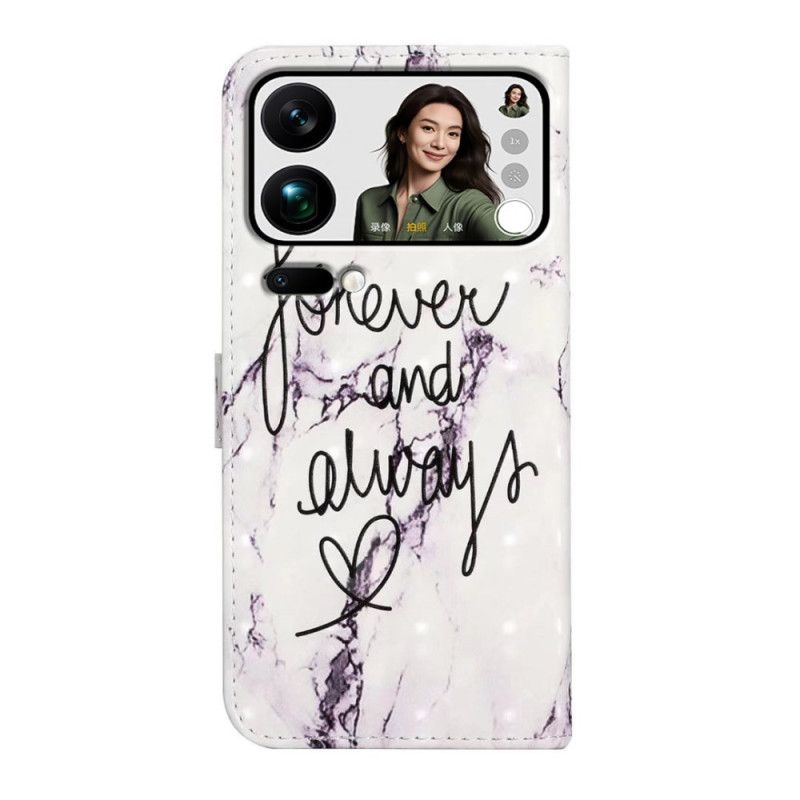 Flip Case Leren Xiaomi 17 Pro Max Voor Altijd En Eeuwig