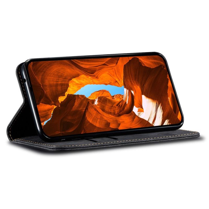 Folio-hoesje Xiaomi 17 Pro Max Denimstoftextuur