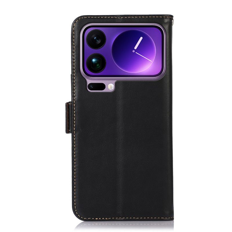 Folio-hoesje Xiaomi 17 Pro Max Echt Leer Met Rfid-blokkering