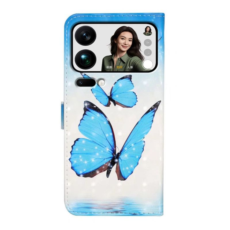 Folio-hoesje Xiaomi 17 Pro Max Telefoonhoesje Drie Vlinders