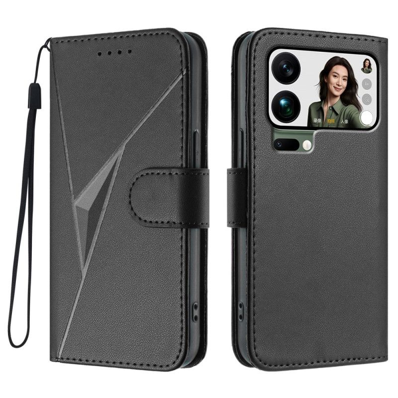 Folio-hoesje Xiaomi 17 Pro Max Telefoonhoesje Driehoekspatroon