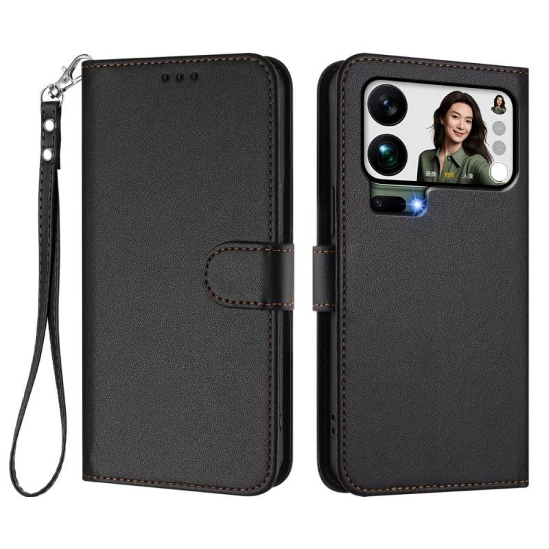 Folio-hoesje Xiaomi 17 Pro Max Telefoonhoesje Effen Lederlook