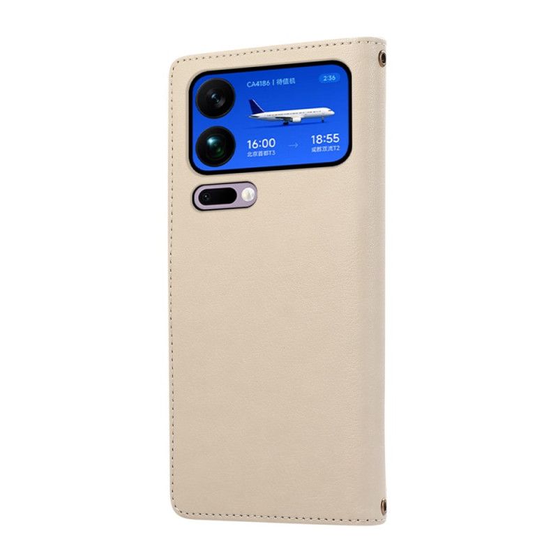 Folio-hoesje Xiaomi 17 Pro Max Telefoonhoesje Meerdere Kaartsleuven En Polsband