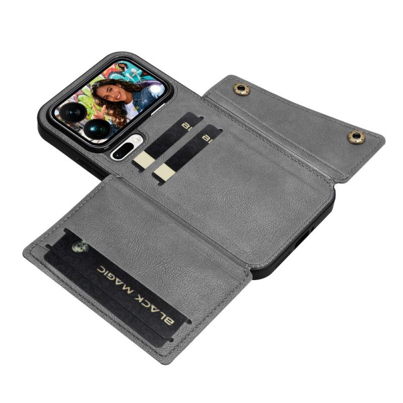 Hoesje Voor Xiaomi 17 Pro Max Kaarthouder Met Leerlook