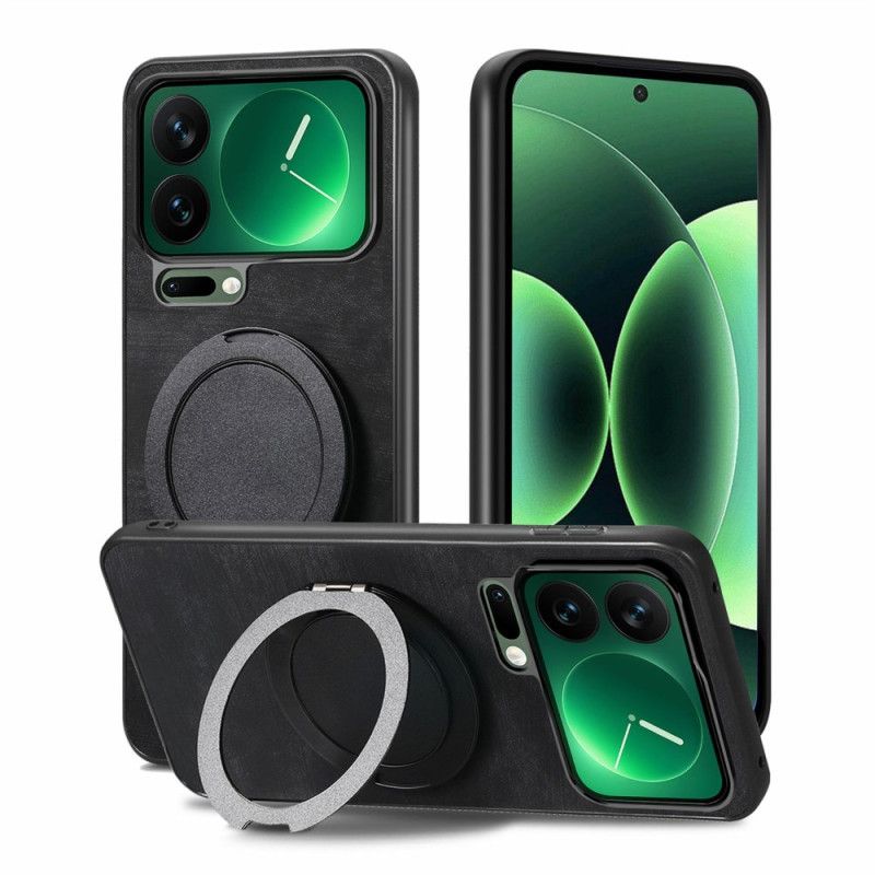 Hoesje Xiaomi 17 Pro Max Draaibare Standaard Met Retro Lederlook