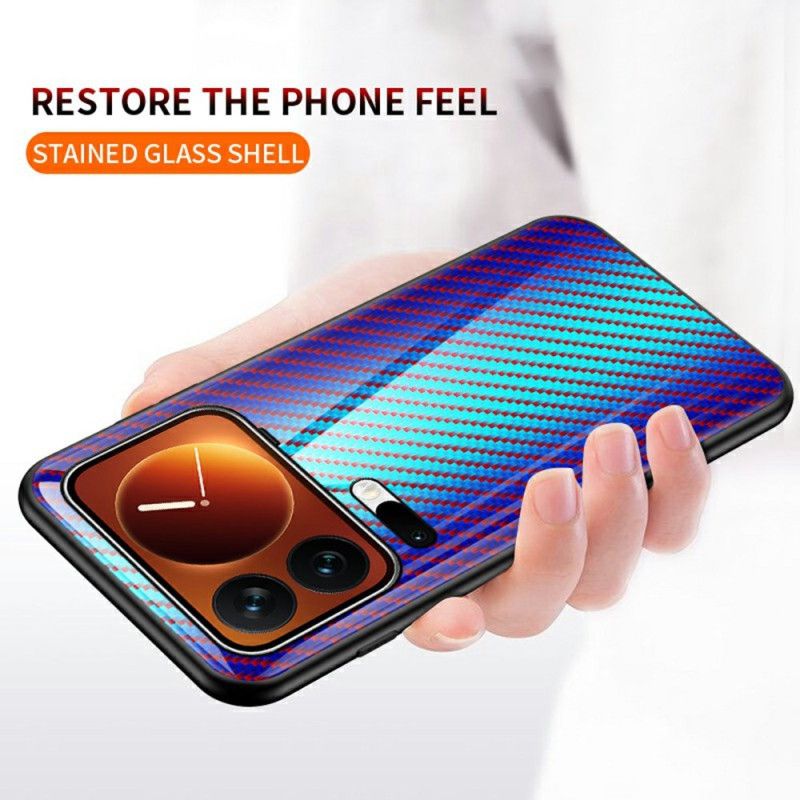Hoesje Xiaomi 17 Pro Max Gehard Glas Met Koolstofvezel