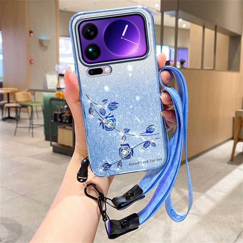 Hoesje Xiaomi 17 Pro Max Kadem-strasssteentjes En Sleutelkoord