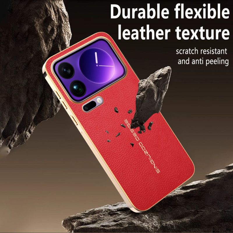 Hoesje Xiaomi 17 Pro Max Krasbestendige Lychee-textuur