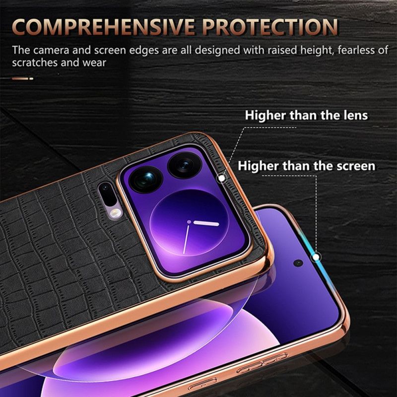 Hoesje Xiaomi 17 Pro Max Krokodil Textuur Azns