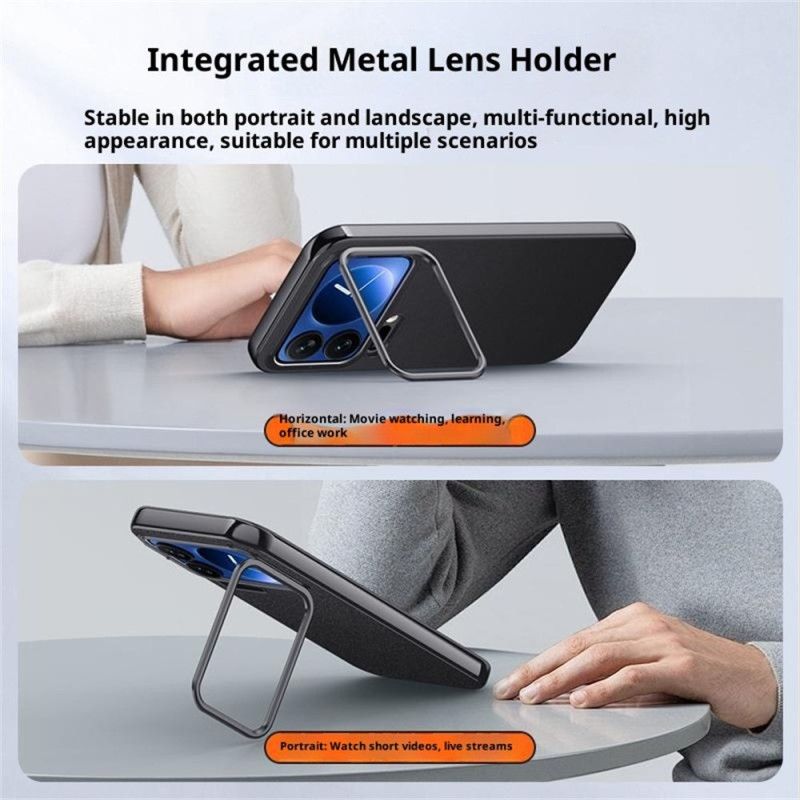 Hoesje Xiaomi 17 Pro Max Metalen Frame En Geïntegreerde Standaard