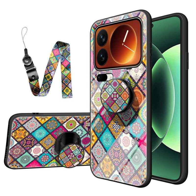 Hoesje Xiaomi 17 Pro Max Patchwork Standaard En Riem