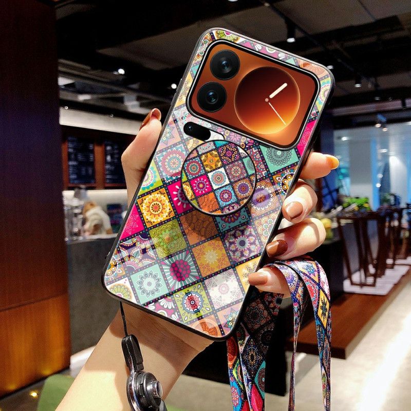 Hoesje Xiaomi 17 Pro Max Patchwork Standaard En Riem