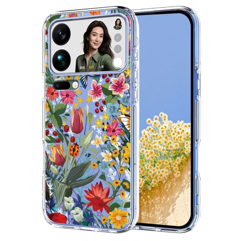 Hoesje Xiaomi 17 Pro Max Vlinders En Bloemen Bescherming Hoesje