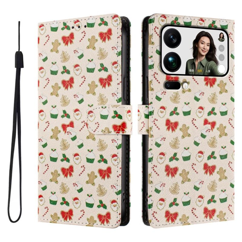 Leren Hoesje Voor Xiaomi 17 Pro Max Kerst