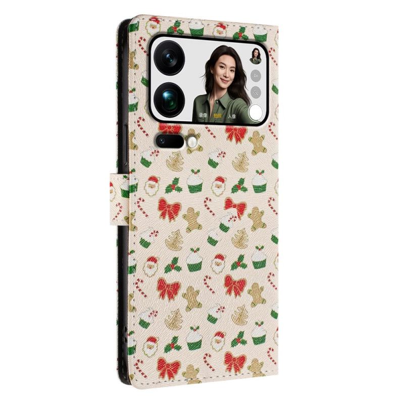 Leren Hoesje Voor Xiaomi 17 Pro Max Kerst