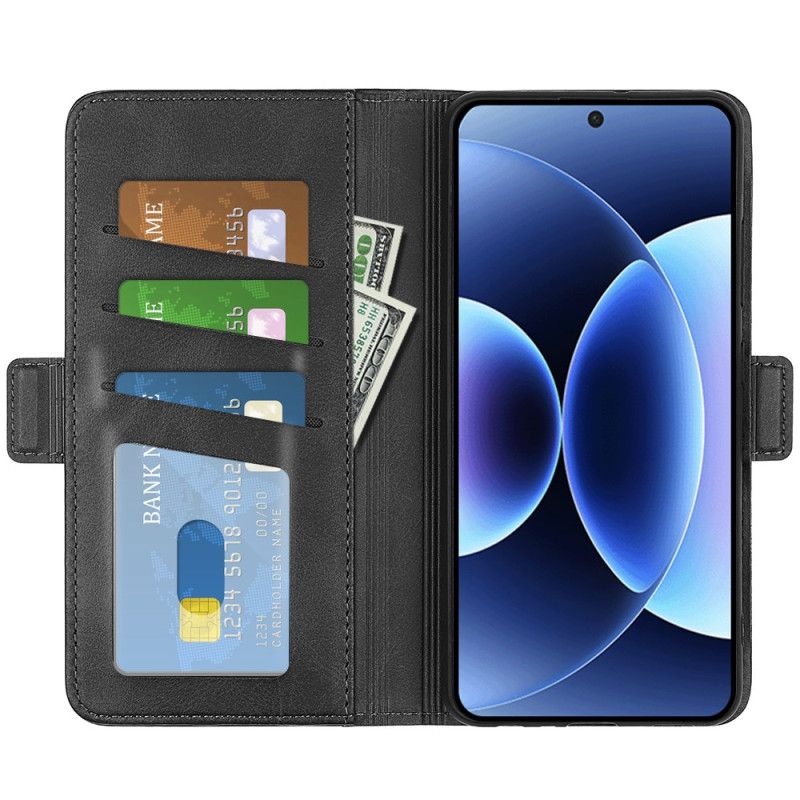 Leren Hoesje Xiaomi 17 Pro Max Dubbele Sluiting Bescherming Hoesje