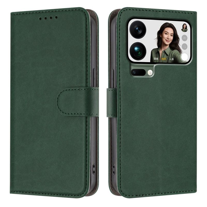 Leren Hoesje Xiaomi 17 Pro Max Effen Kunstleer Bescherming Hoesje