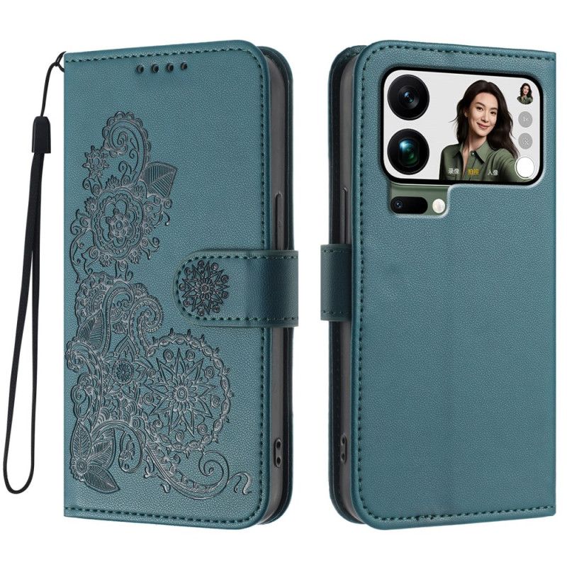 Leren Hoesje Xiaomi 17 Pro Max Kanten Mandala Bescherming Hoesje