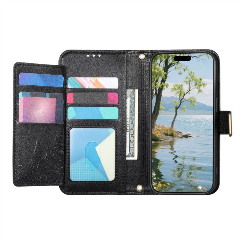 Leren Hoesje Xiaomi 17 Pro Max Portemonnee Met Bloemenpatroon