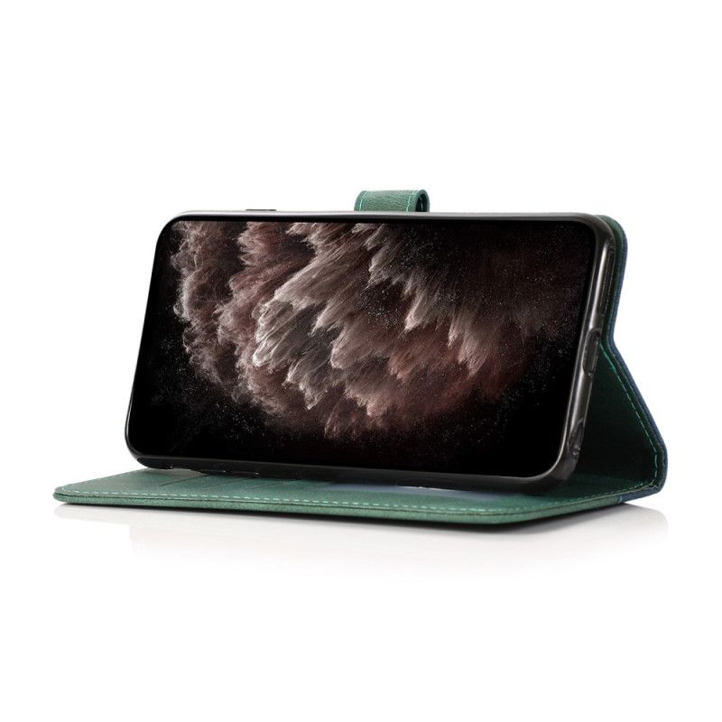 Leren Hoesje Xiaomi 17 Pro Max Tweekleurig Ontwerp Bescherming Hoesje