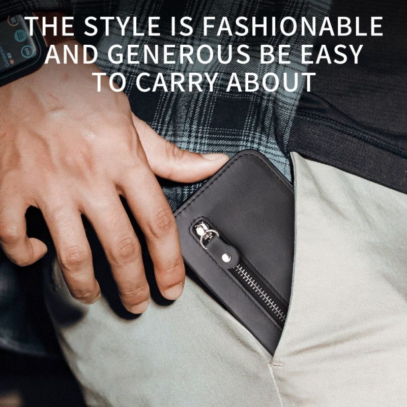 Leren Hoesje Xiaomi 17 Pro Max Vakje Met Rits Bescherming Hoesje