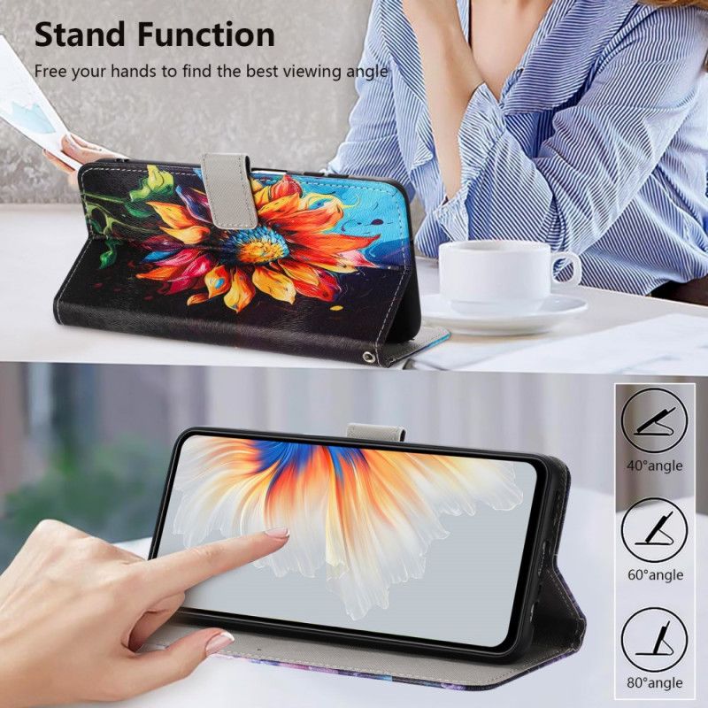 Leren Hoesje Xiaomi 17 Pro Max Zonnebloem