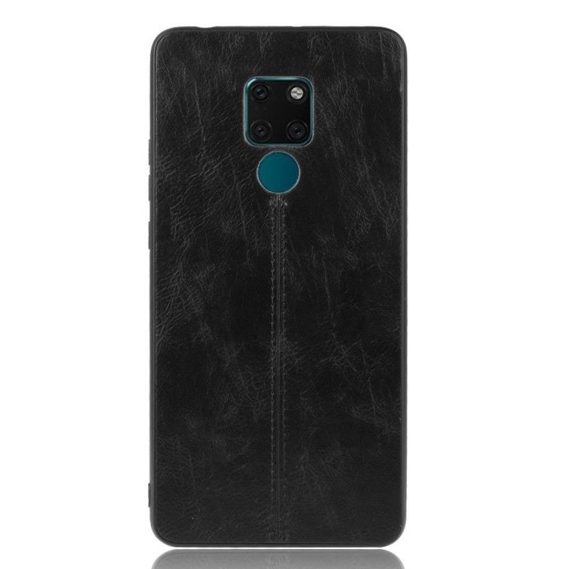 Case Hoesje Huawei Mate 20 Rood Zwart Telefoonhoesje Gestikt Leereffect